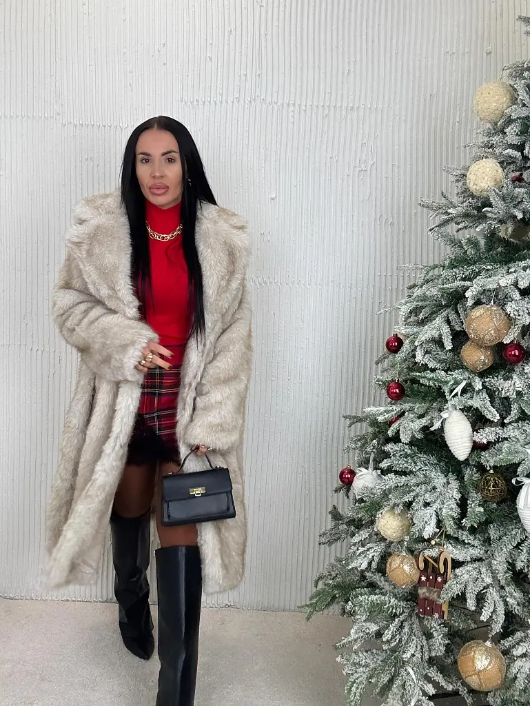 Műszőrme bunda övvel MIRANA - next