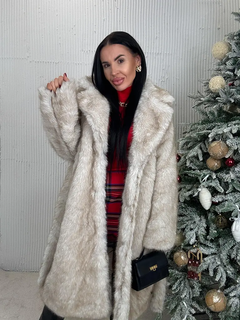 Műszőrme bunda övvel MIRANA