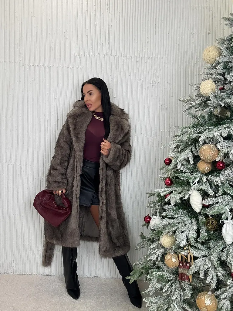 Műszőrme bunda övvel MIRANA - next