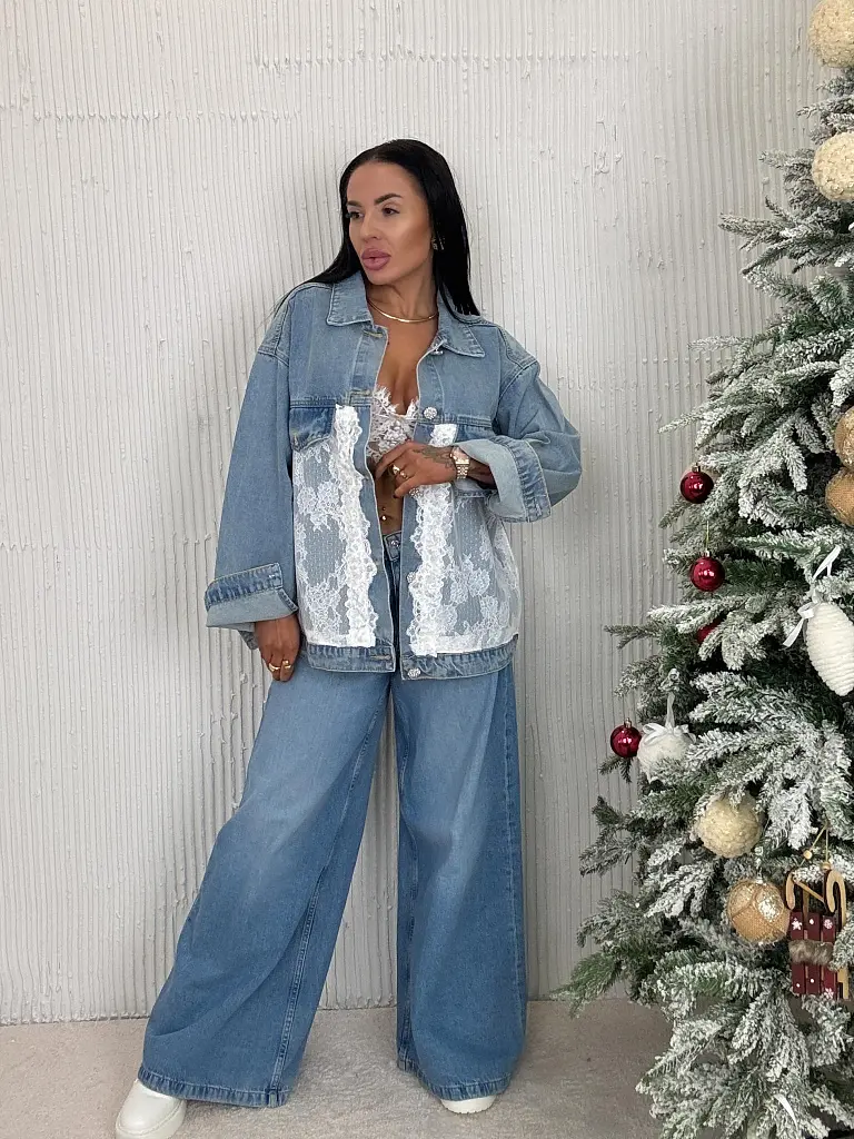 Csipkével díszített farmerdzseki ARRYNA - next