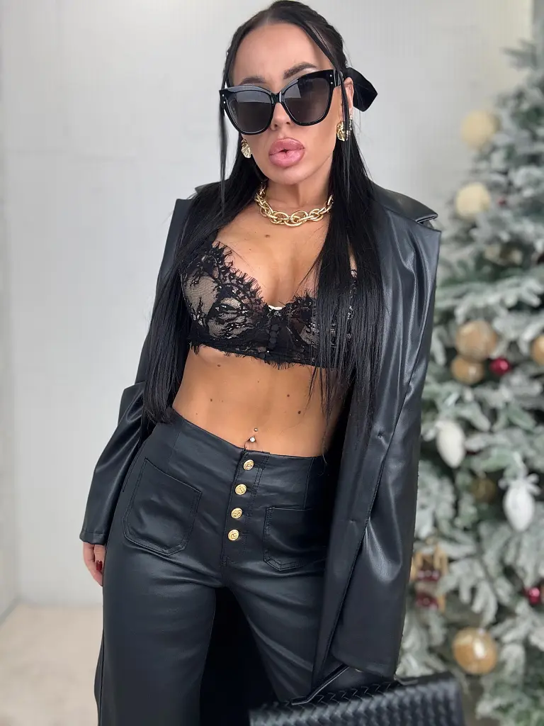 Hosszú műbőr kabát SAVIRA - next