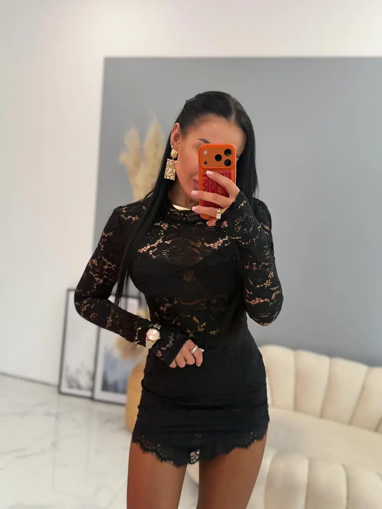 Csipkés ruha melltöméssel ASTONIA - next