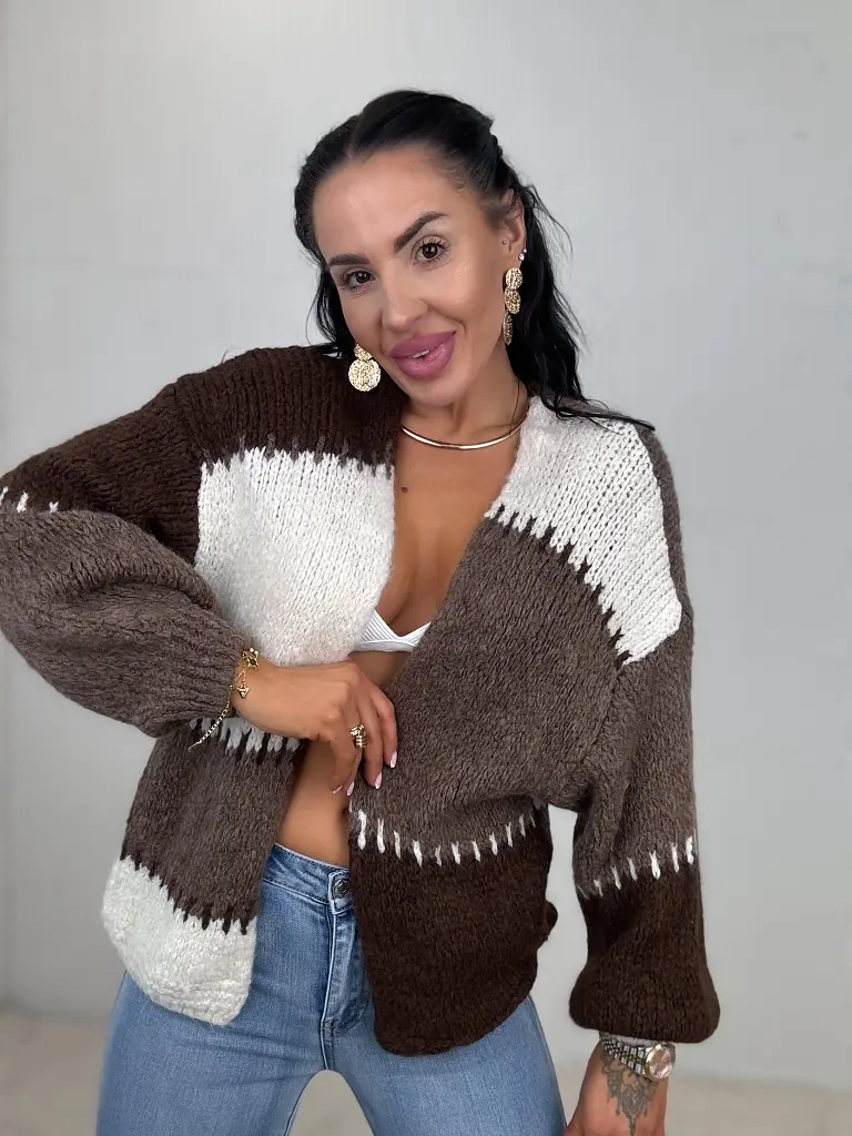 Nyitott fazonú pihe-puha kardigán ARDENA