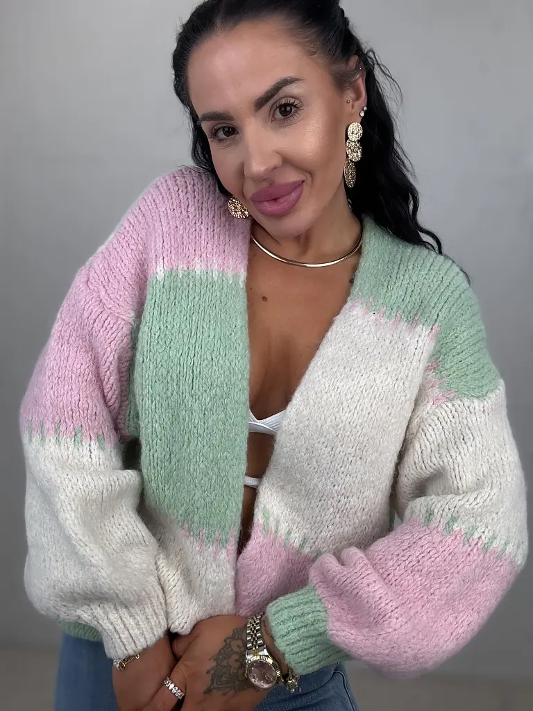 Nyitott fazonú pihe-puha kardigán ARDENA