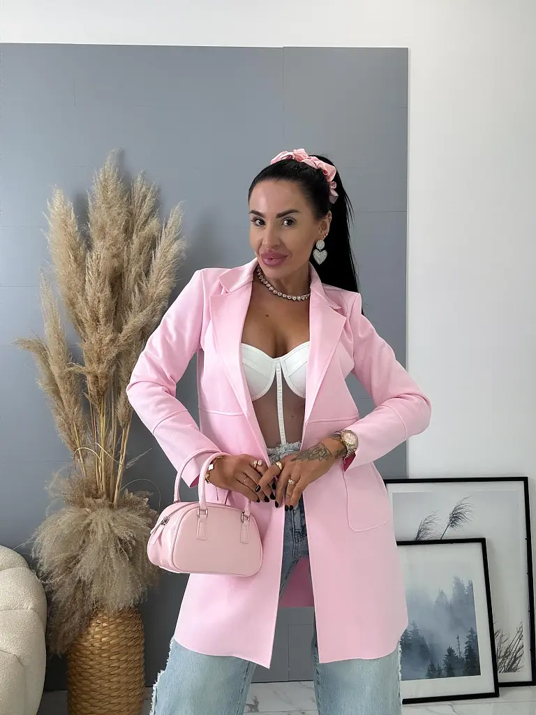 Hosszított velúr blézer STELIA - next