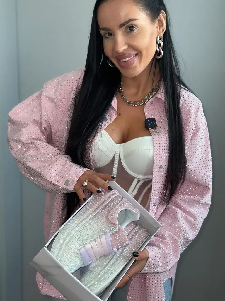 Csillogós platformos tornacipő ANEKA