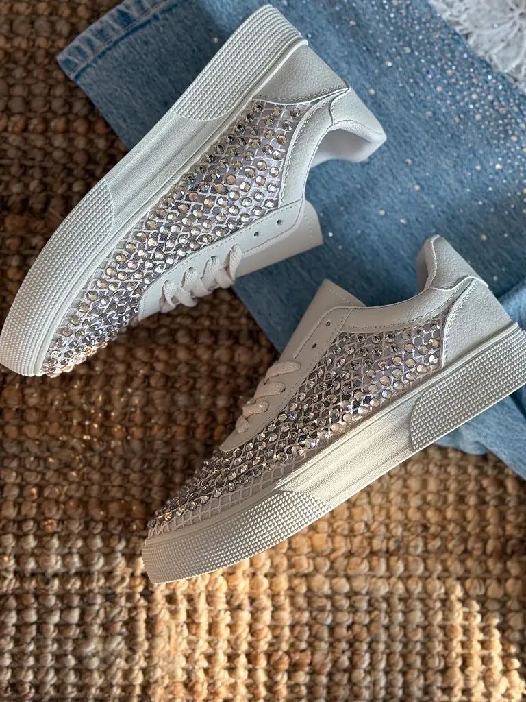 Kövekkel díszített platformos sportcipő ALATIA - next