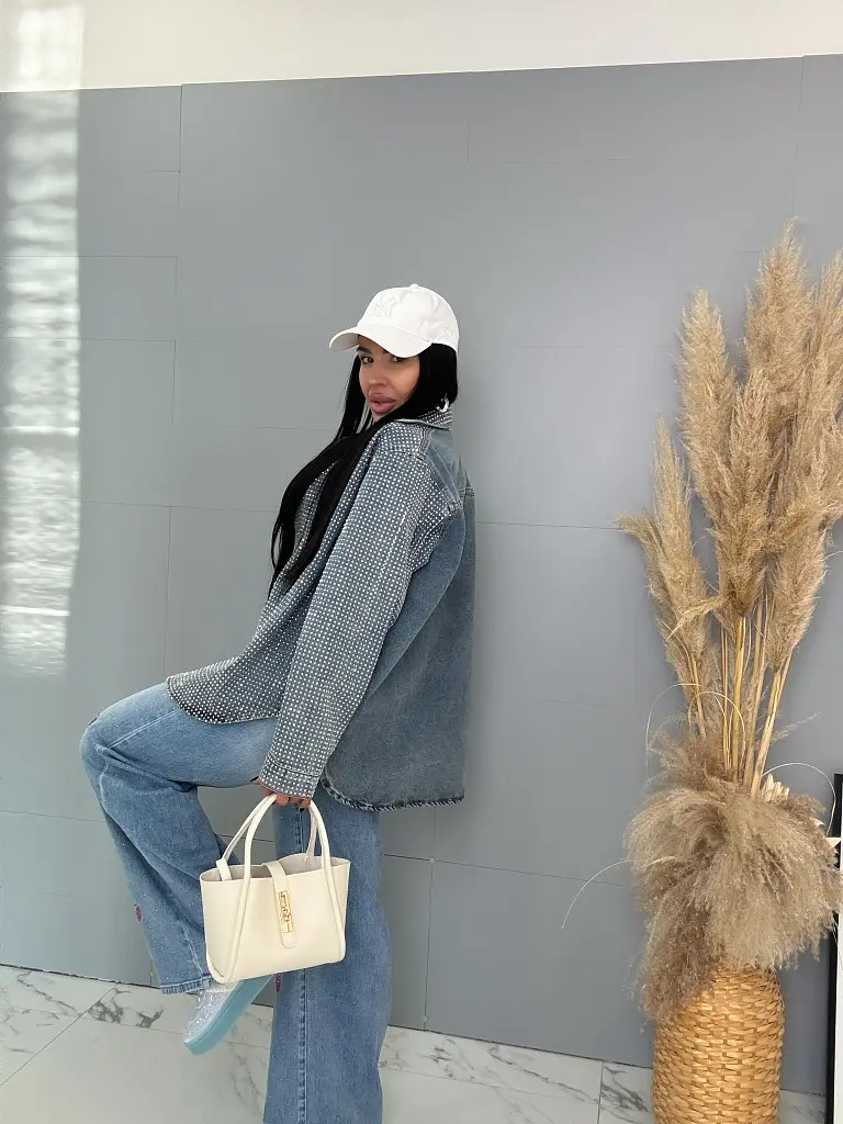 Kövekkel díszített farmer ingkabát ANZIA - next