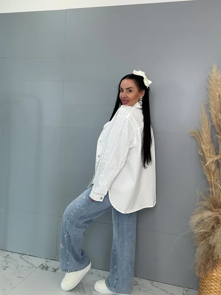 Kövekkel díszített farmer ingkabát ANZIA - next