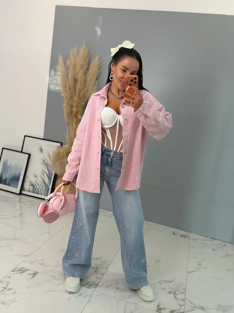 Kövekkel díszített farmer ingkabát ANZIA - next