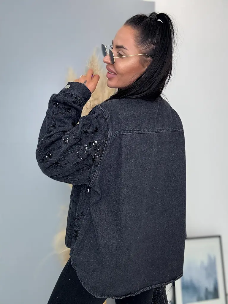 Hímzett farmering flitterekkel díszítve AMANI - next