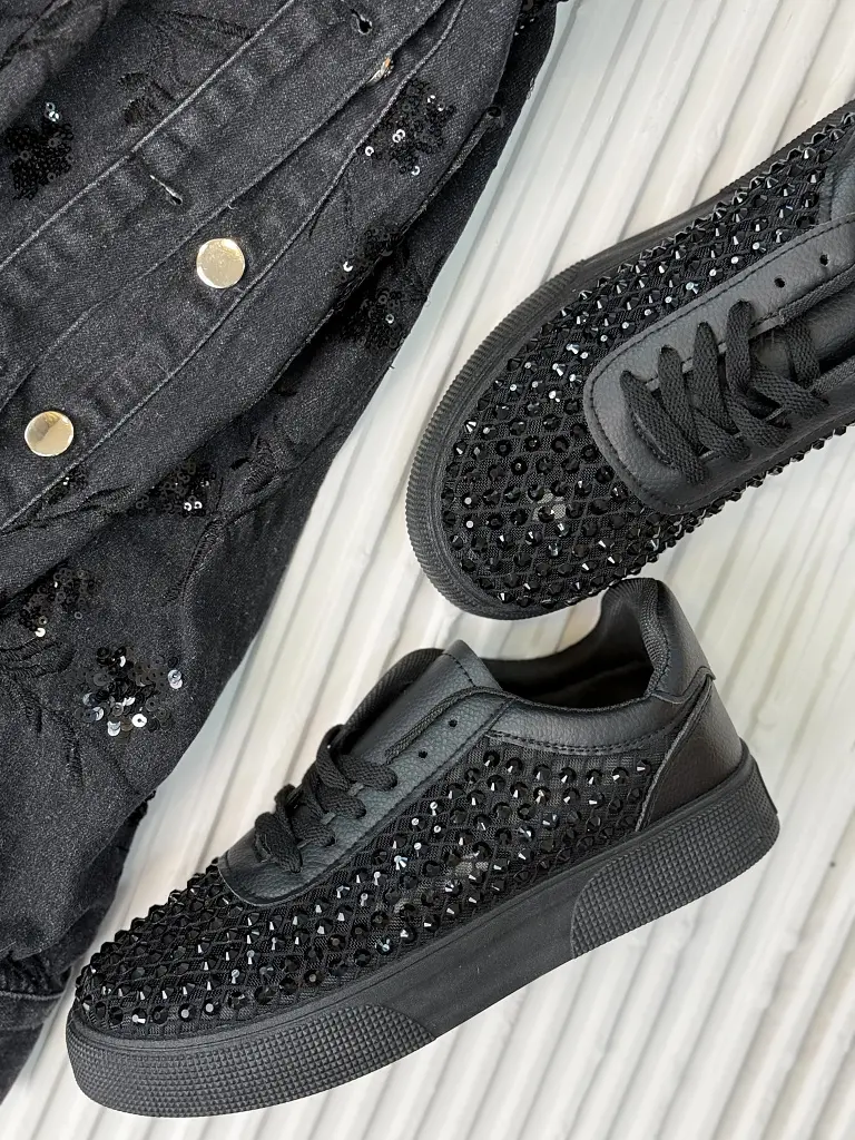 Kövekkel díszített platformos sportcipő ALATIA - next