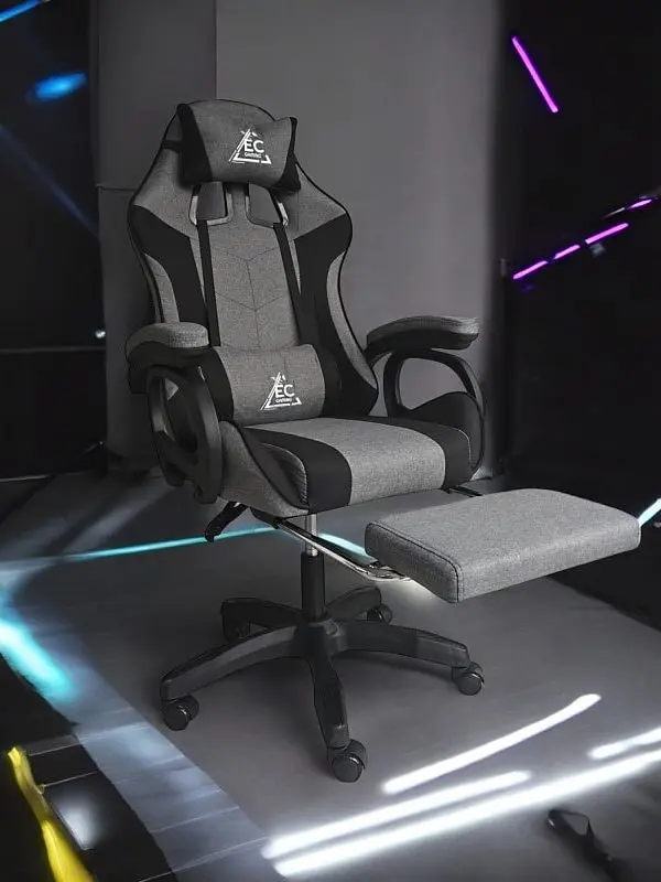 STRIKE forgatható gamer fotel lábtartóval és párnákkal - next