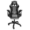 STRIKE forgatható gamer fotel lábtartóval és párnákkal