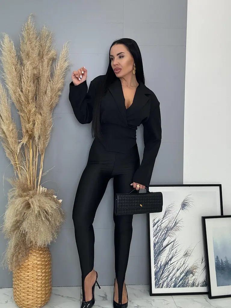 Magas derekú csillogó anyagú leggings STARS - next