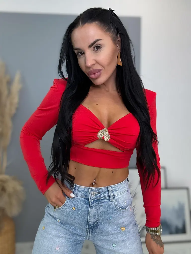 Crop-top arany díszítéssel ZARIE