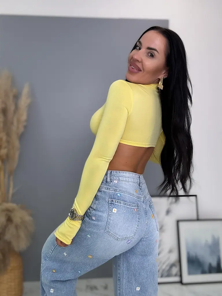 Hosszú ujjú crop-top ERIDA - next