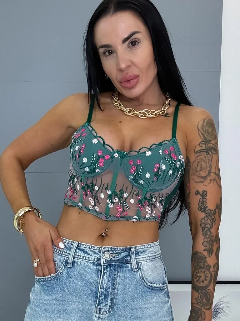 Hímzett bralette top DORINTA