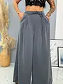 Szürke wide-leg nadrág övvel PARINA
