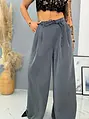 Szürke wide-leg nadrág övvel PARINA