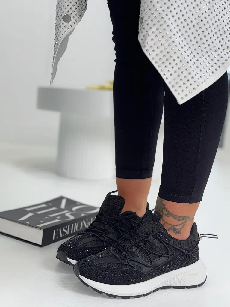 Kövekkel díszített platformos sportcipő ALISEA - next