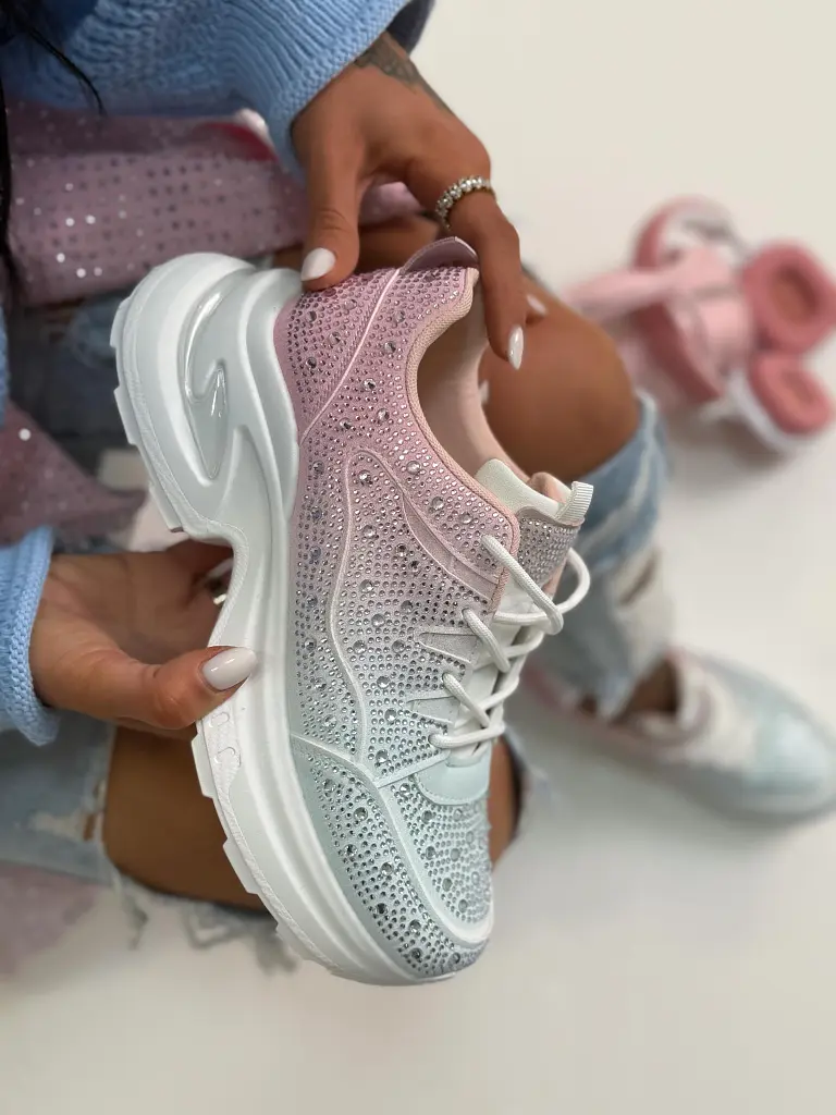 Csillogós platformos sportcipő SERRY