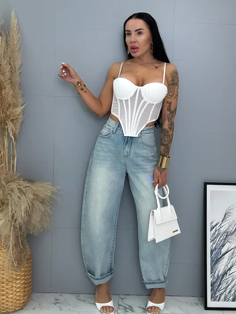 Magas derekú baggy fit farmer  - next