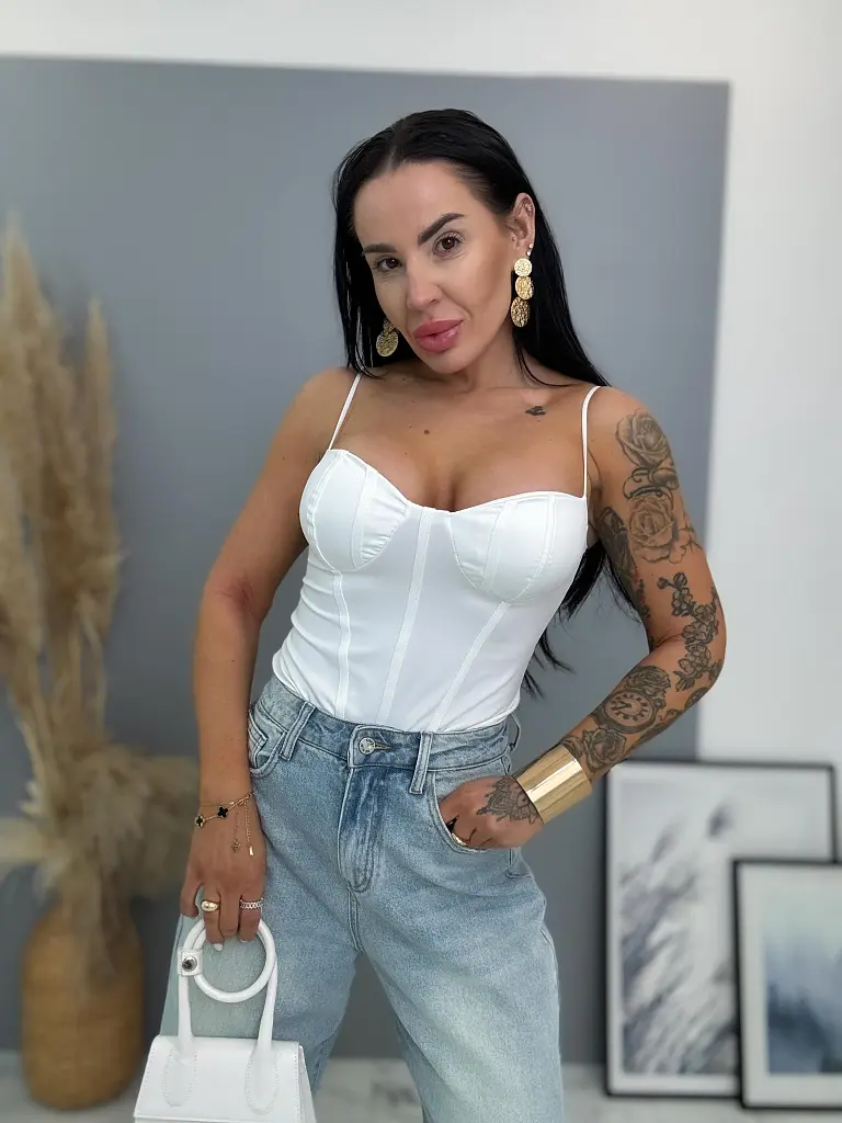 Korzetes body pántokkal CLARINE