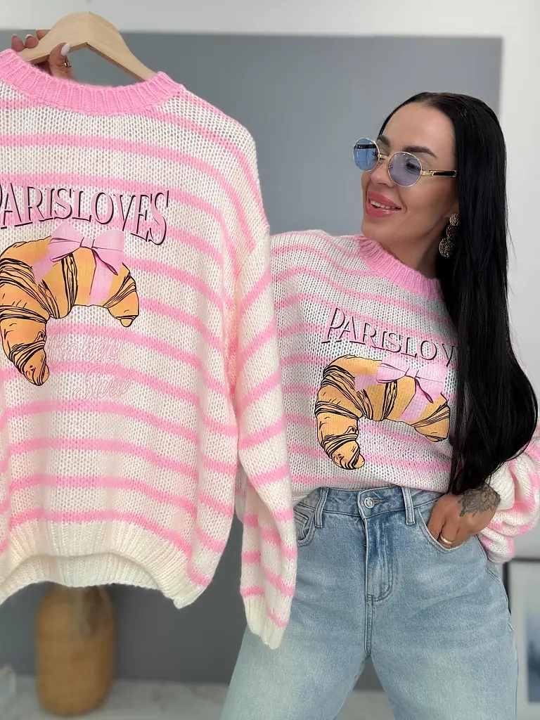 Mohair pulóver lenyomattal PARIS - next