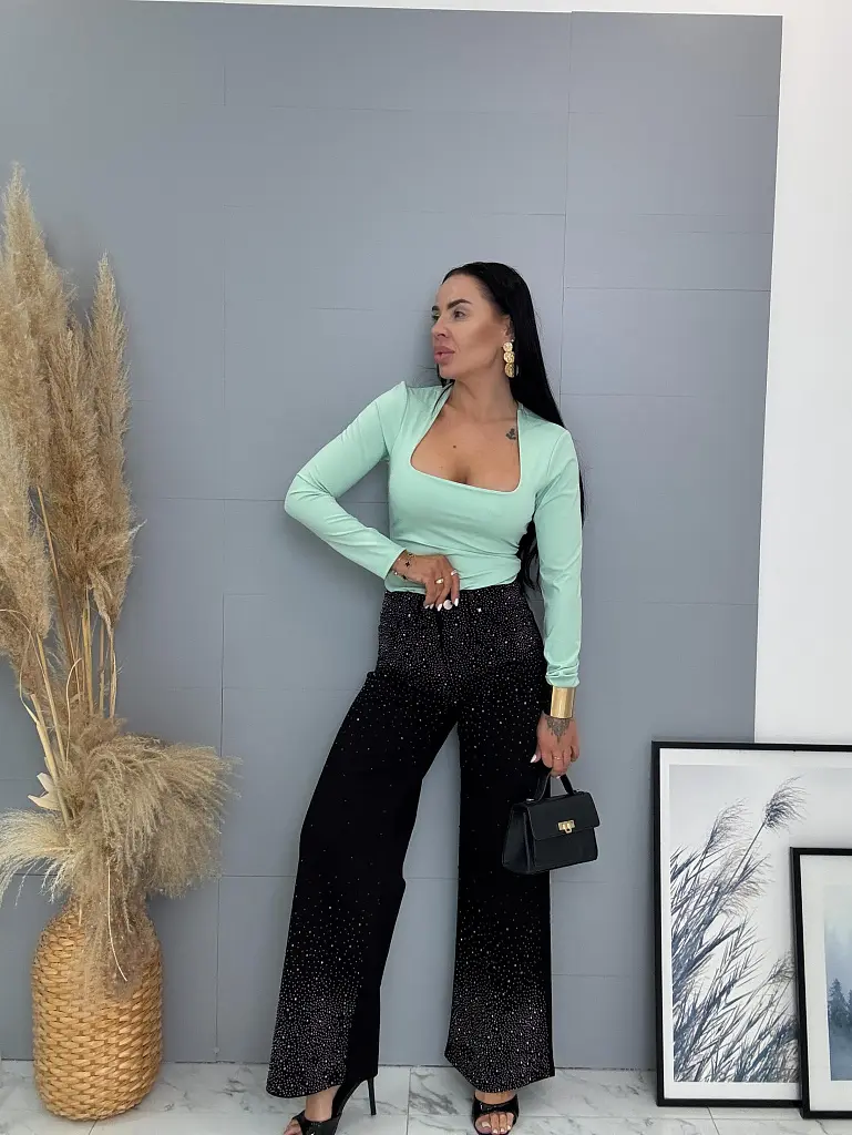 Hosszú ujjú menta body IZARA - next