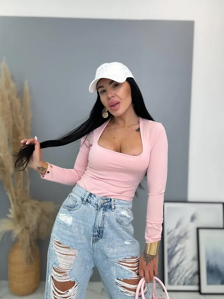 Hosszú ujjú puder body IZARA - next