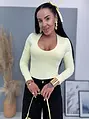 Hosszú ujjú sárga body EDINE