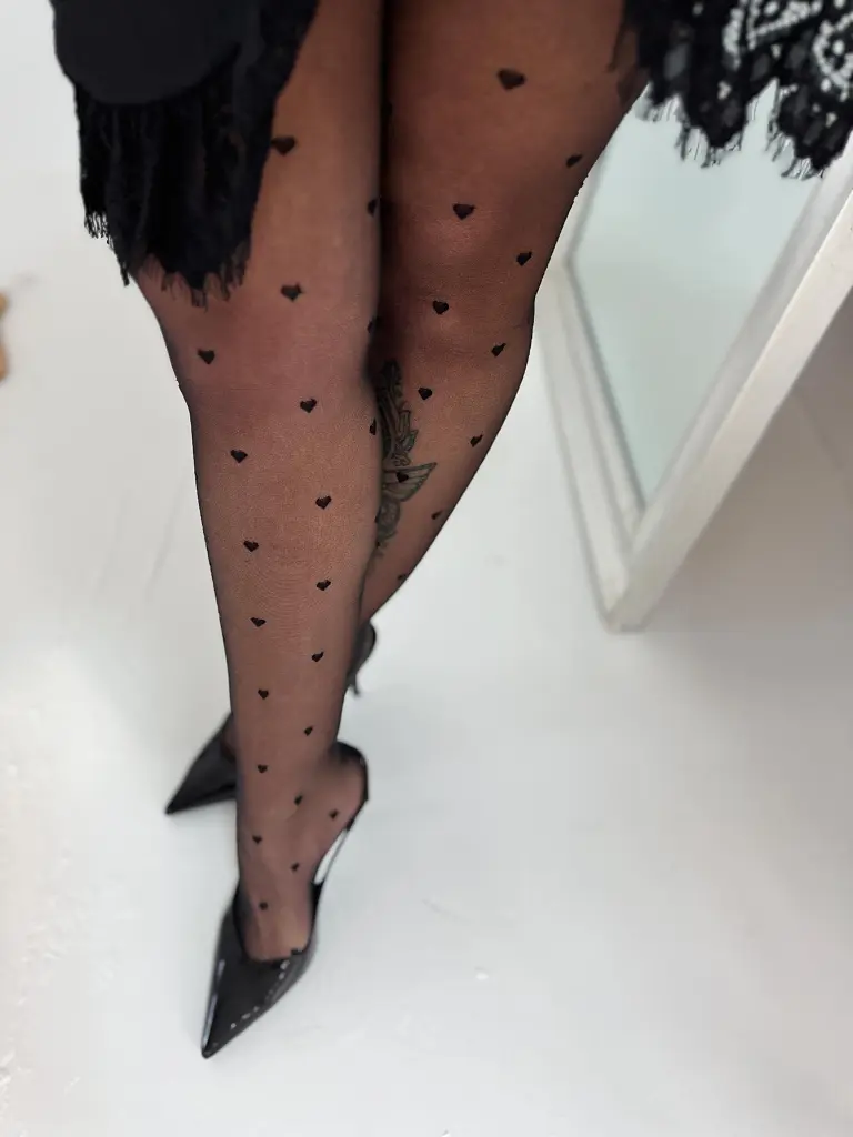 Mintás fekete harisnyanadrág - next