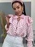 Fodros vállú szívecskés blúz CAROLINE