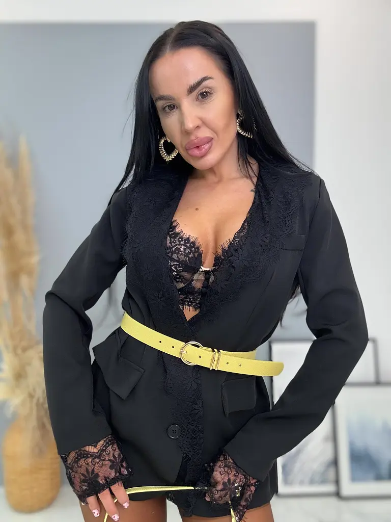 Fekete zakó fekete csipkével MILAYA - next