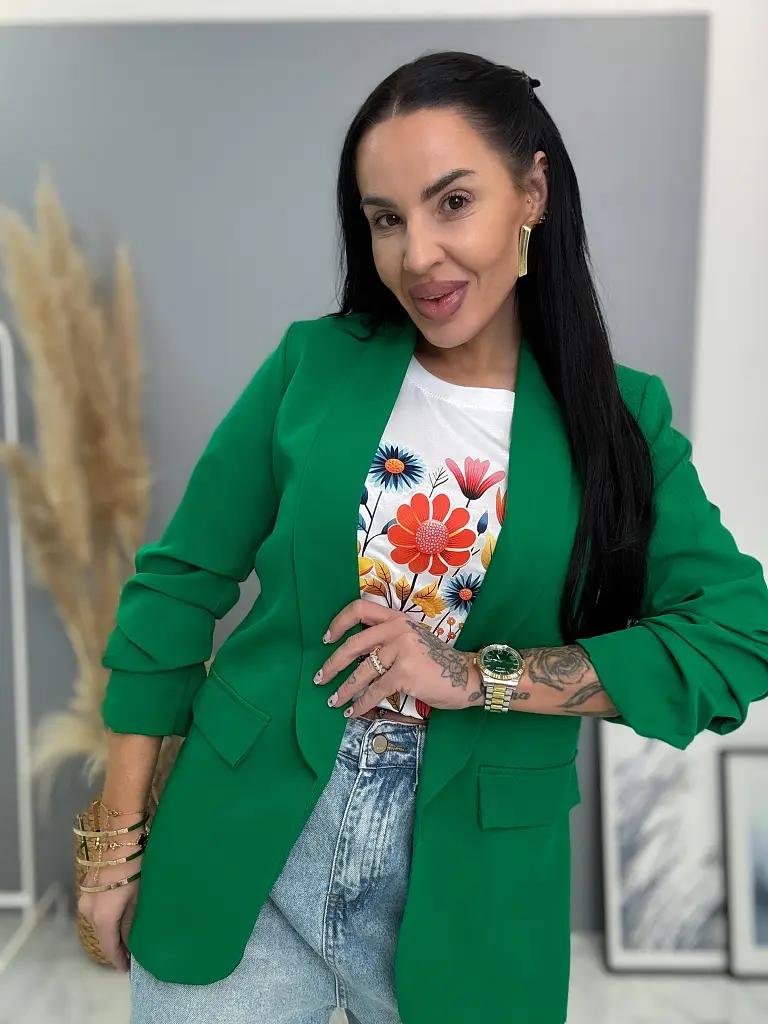 Sötétzöld női zakó LILLA