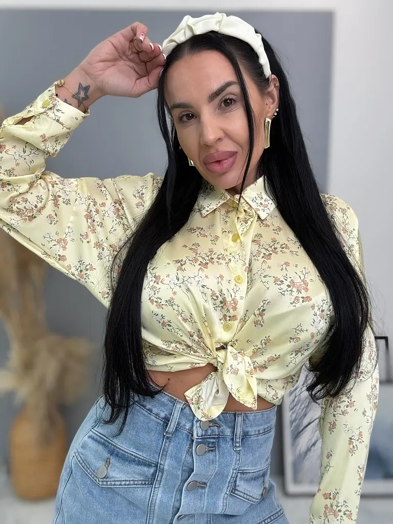 Virágmintás  megkötős blúz DANETA