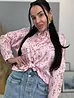 Virágmintás megkötős blúz DANETA