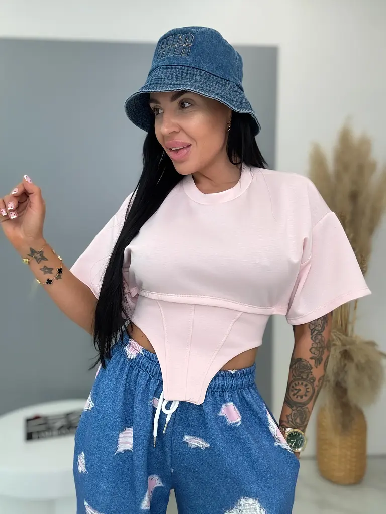 Pink crop top BESIMA - next