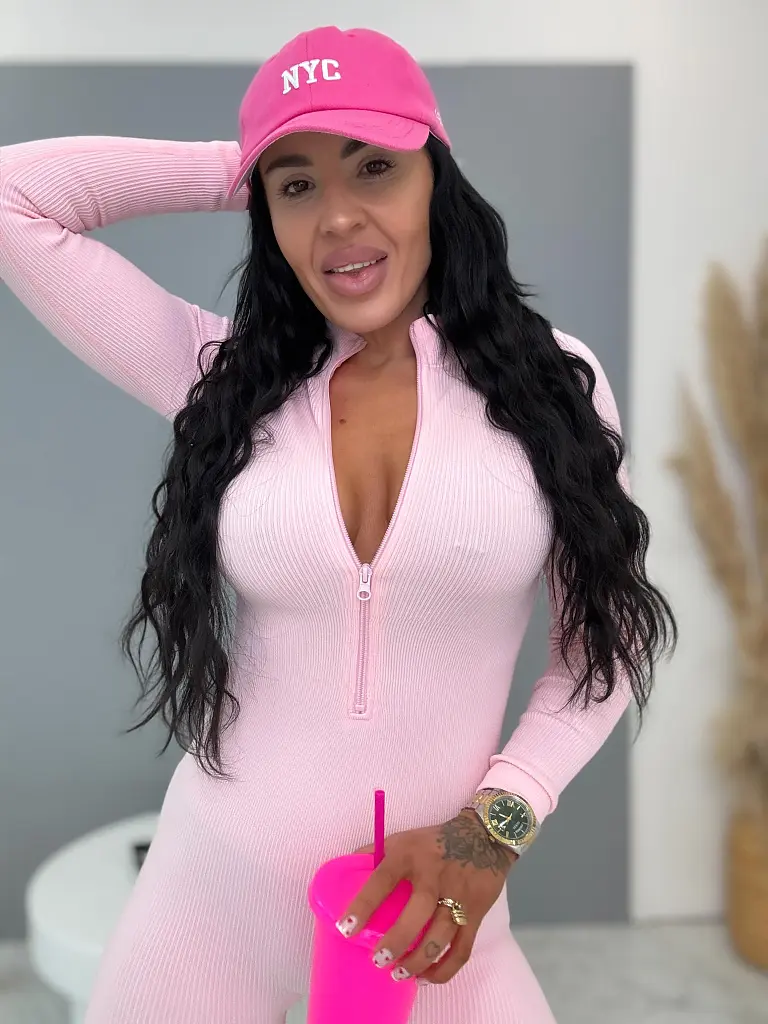 Alakformáló bordázott anyagú overál ALICENT