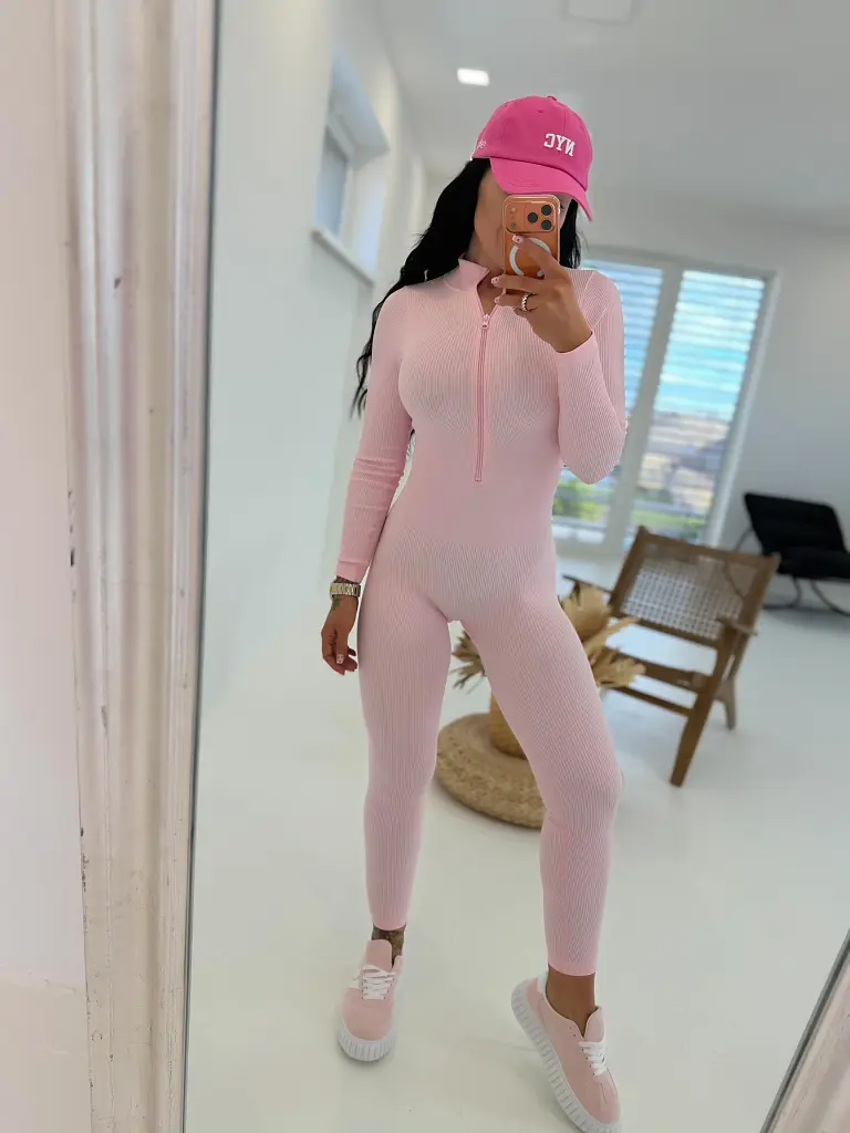 Alakformáló bordázott anyagú overál ALICENT - next