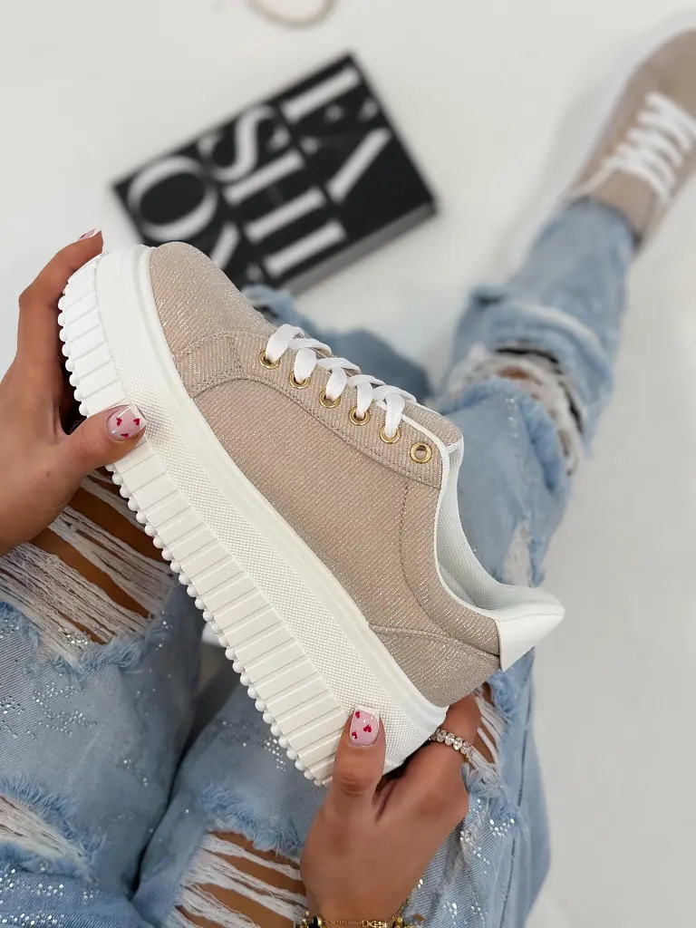 Csillogós platformos sportcipő NERIDA