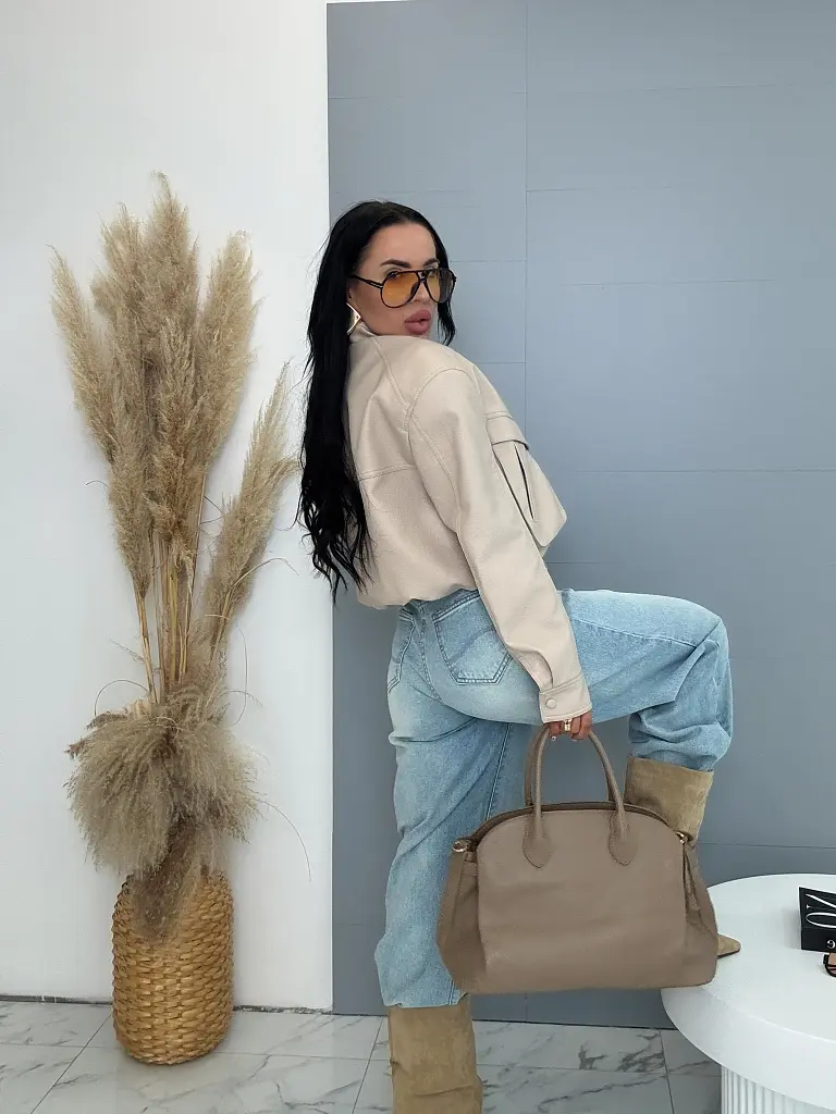 Műbőr kabát válltöméssel NALONA - next