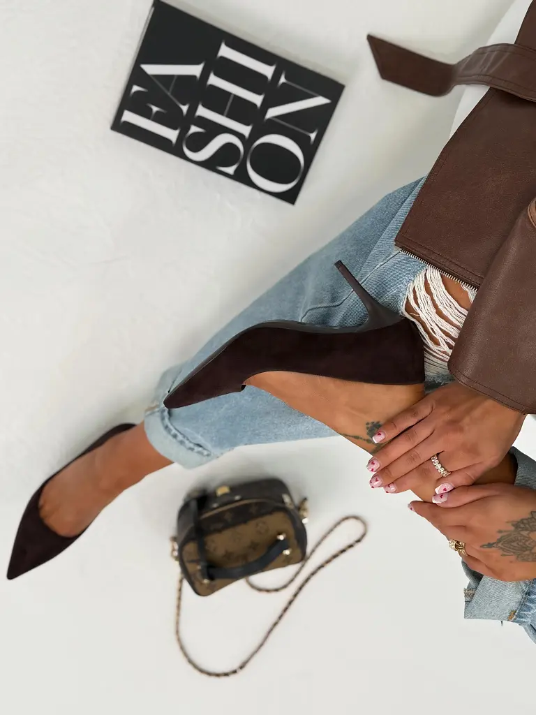 Velúr barna magassarkú BERNISS - next