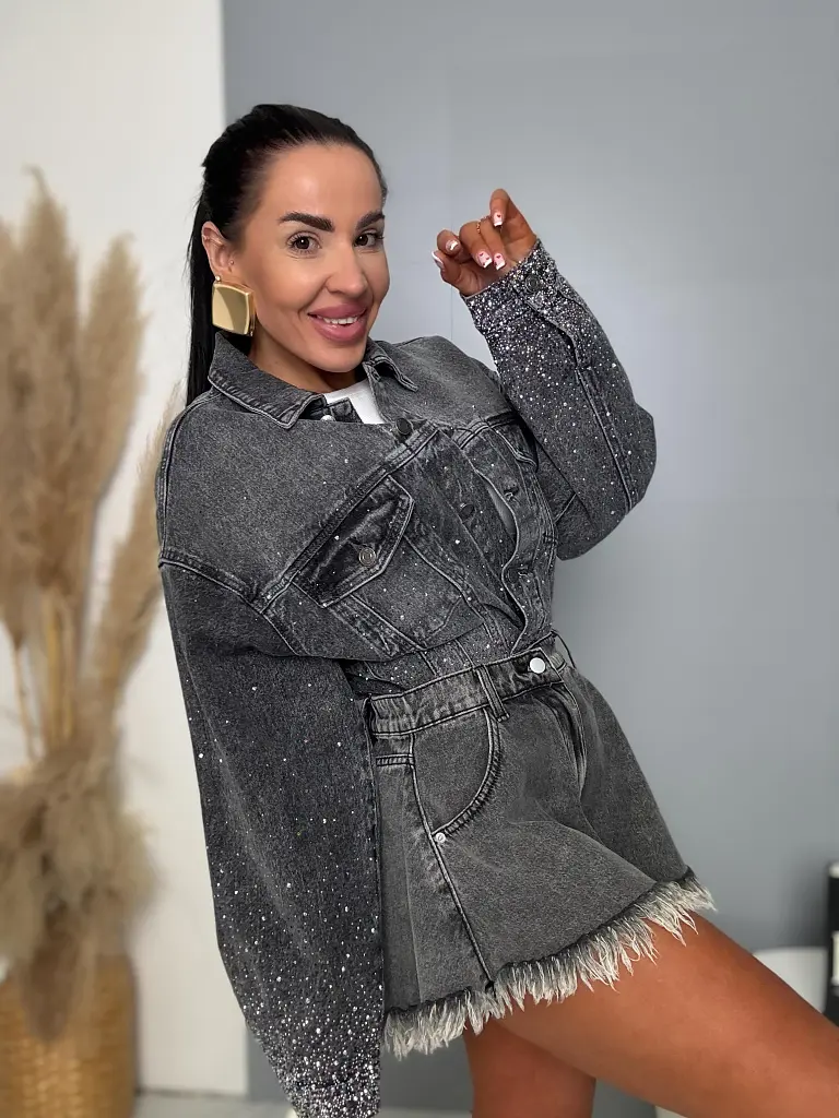 Kövekkel díszített farmerdzseki SHELBY - next