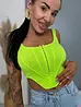 Neon green crop top CALLA