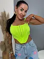 Neon green crop top CALLA