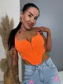 Orange crop top CALLA