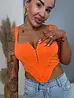 Orange crop top CALLA