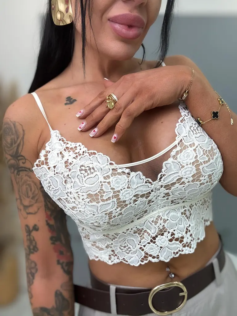 Csipkés bralette top melltöméssel LILIANN